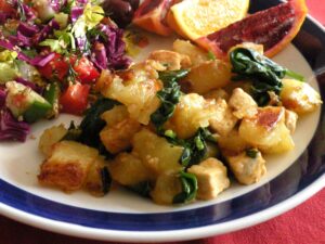 tofu and potato hash browns