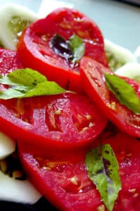 sliced summer tomatoes