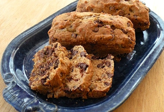 Chocolate chip pear blondies or mini-loaves