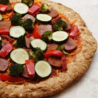 Roasted vegetable pizza