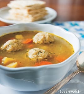 Vegan matzo ball soup