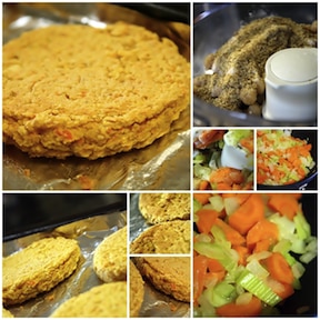 Baked chickpea burgers