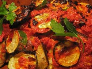 Briam (Casserole) of Eggplant and Zucchini
