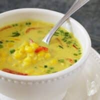 Thai coconut-corn soup