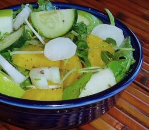 Green spring salad