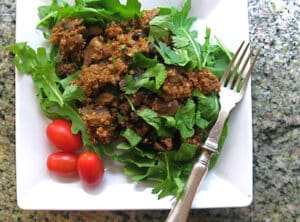 Smoky Quinoa with Mushrooms