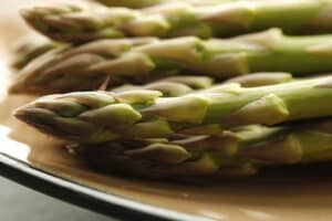 Asparagus on plate