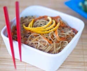vegan gluten free orange sesame noodles 