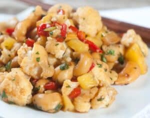 ginger-cashew cauliflower