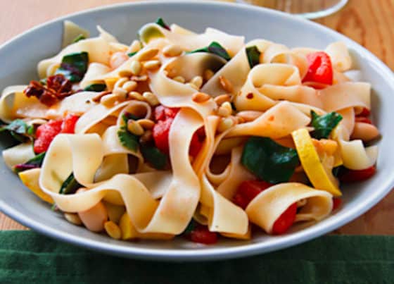 Pappardelle with Chard and White Beans