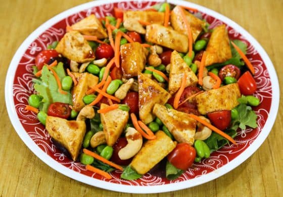 Hot-and-Cool Tofu Teriyaki Salad