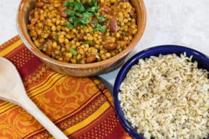 Instant Lentil and Kidney Bean Curry