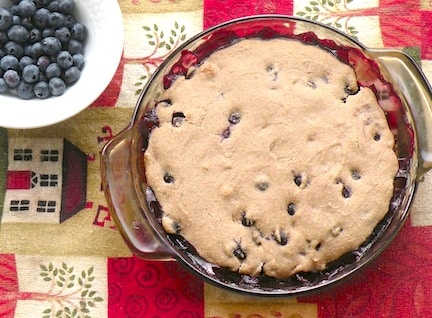 Vegan blueberry or blackberry cobbler