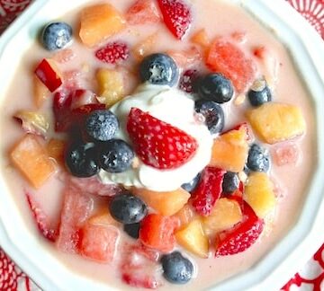 Vanilla Fruit Cup Soup