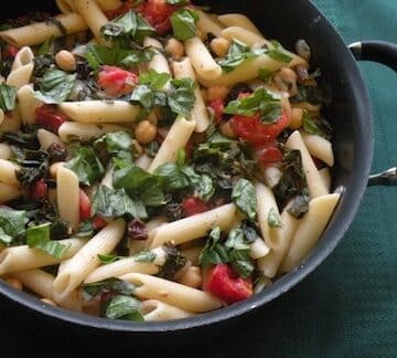 pasta with chard and beans