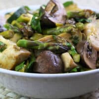 Asparagus, Mushroom, and Artichoke appetizer recipe