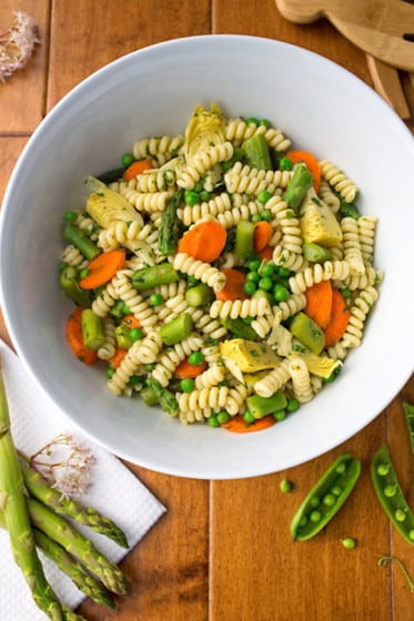 Spring Pasta Salad with Asparagus and Fresh Peas