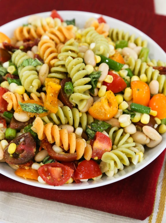 Pasta salad with white beans and corn recipe