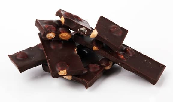dark chocolate with nuts