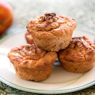 Gingery Peach or Nectarine muffins - vegan