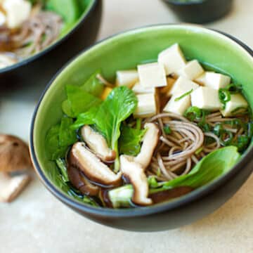 Soba Noodle Soup with Tofu & Greens