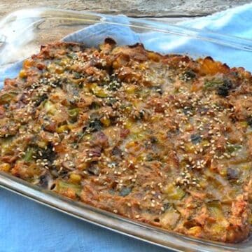 Vegetable bread pudding