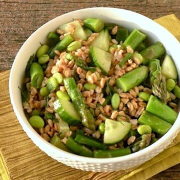 Barley or Farro and Asparagus salad