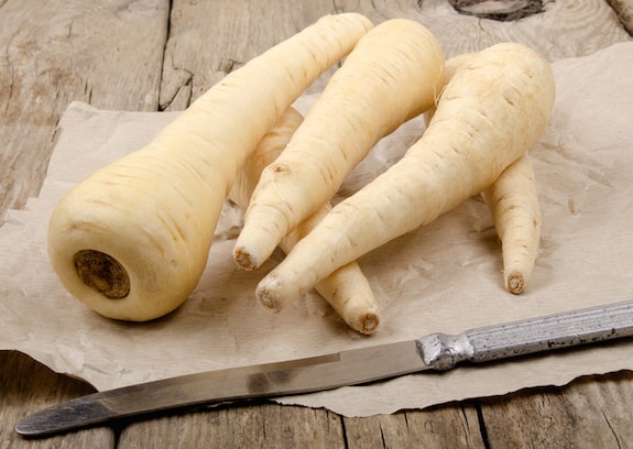 Parsnips on a table