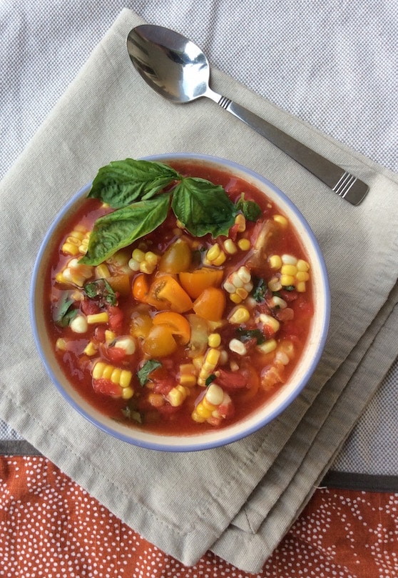 Fresh summer tomato and corn soup2
