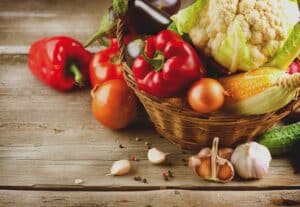 Healthy veggies on table