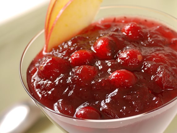 Salsa fresca de manzana y arándano
