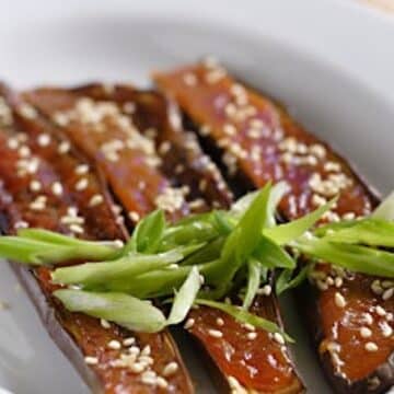 Japanese miso eggplant appetizer