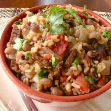 Vegan Hoppin' John southern recipe