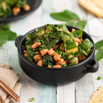 Chard with pinto beans