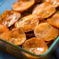 Maple baked sweet potatoes