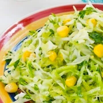 Corn and cabbage slaw