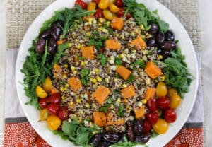 Composed Sweet Potato, Quinoa, and Corn Salad