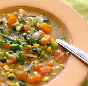 Squash and corn chowder