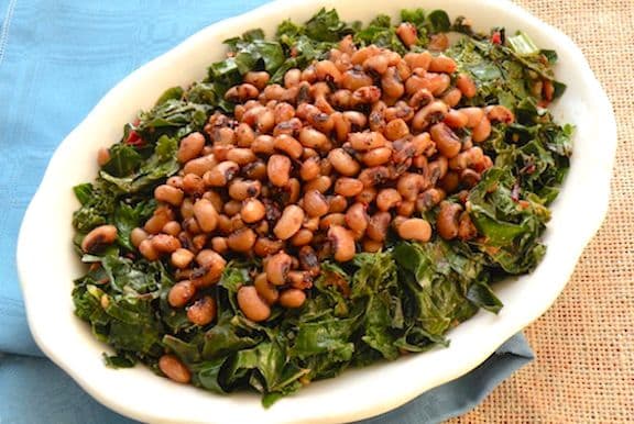 Greens with Black-Eyed Peas
