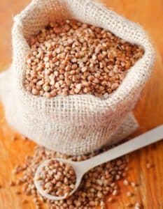 Buckwheat groats in a bag