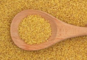 Bulgur on a spoon