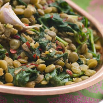 Lentils With Spinach