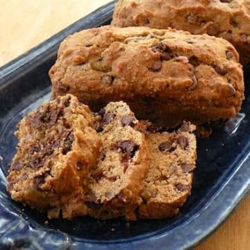 Chocolate chip pear blondies or mini-loaves