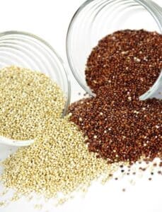 red and regular quinoa