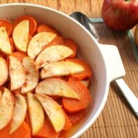 Baked sweet potatoes and apples