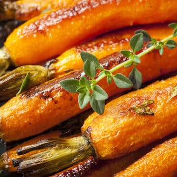 Garlic-roasted carrots