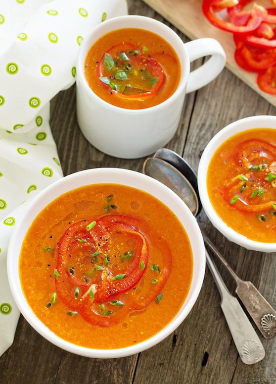 Roasted red bell pepper soup recipe