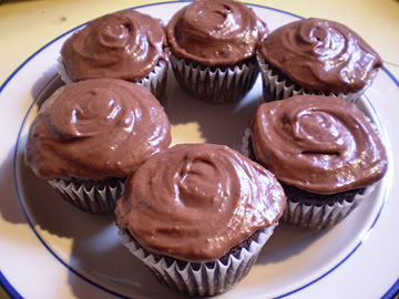 vegan chocolate cupcakes or cake with vegan icing