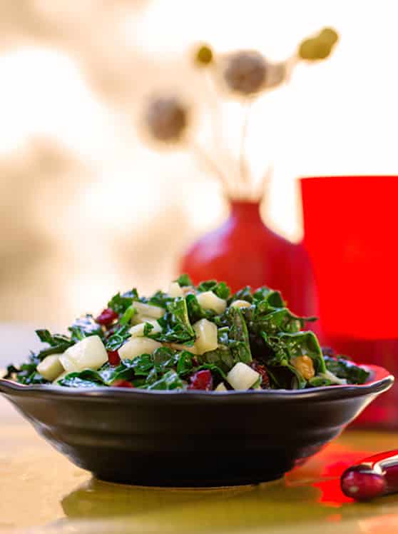 Festive kale and fennel salad with cranberries