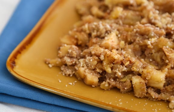 Receta de crumble de piña y pascua
